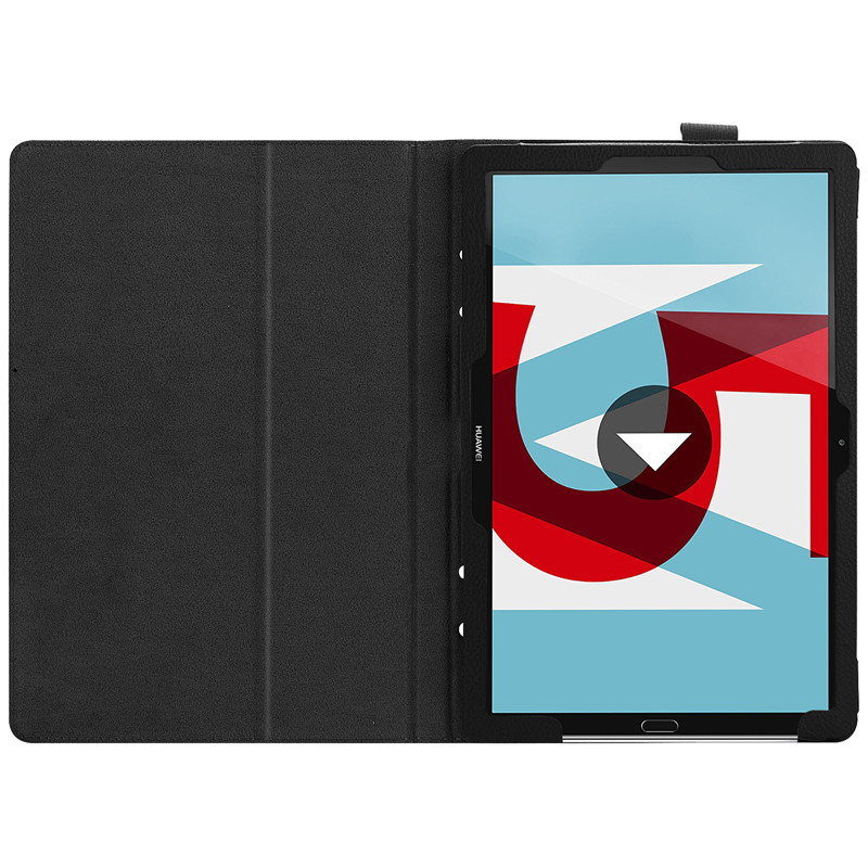 Case Huawei MediaPad M5 Pro 10.8 นิ้ว #เคสฝาพับหนัง PU ผิวลิ้นจี่ Litchi Skin Leather Case