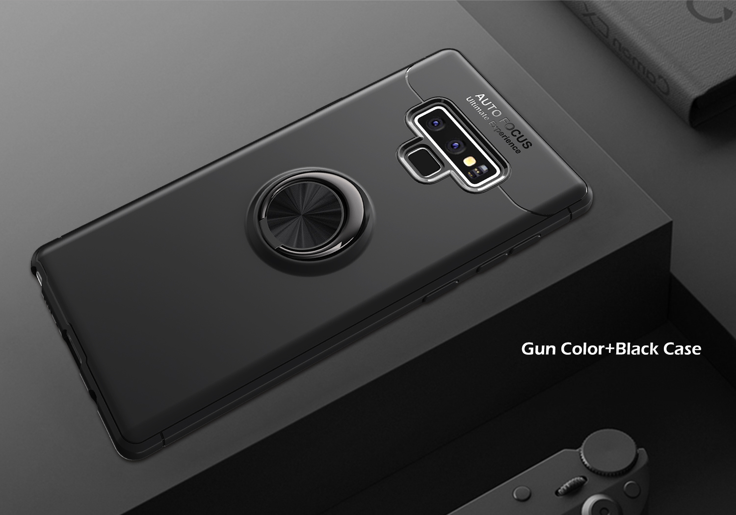 เคส Samsung Galaxy Note 9 #เคสฝาหลังมีแหวนสวมนิ้ว Metal Ring Bracket TPU (แผ่นโลหะแบบ Built-in)