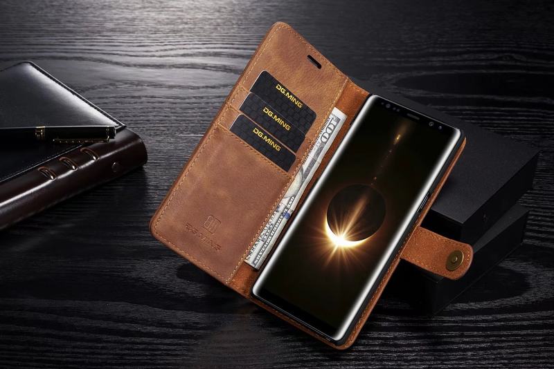 เคส Samsung Galaxy Note 8 SM-N950 #เคสฝาพับสไตล์กระเป๋าสตางค์แบบแยกส่วน DG.MING Detachable 2-in-1 Wallet Split Leather