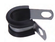เคเบิ้ลแคล้มสแตนเลส,stainless steel cable clamp with black rubber