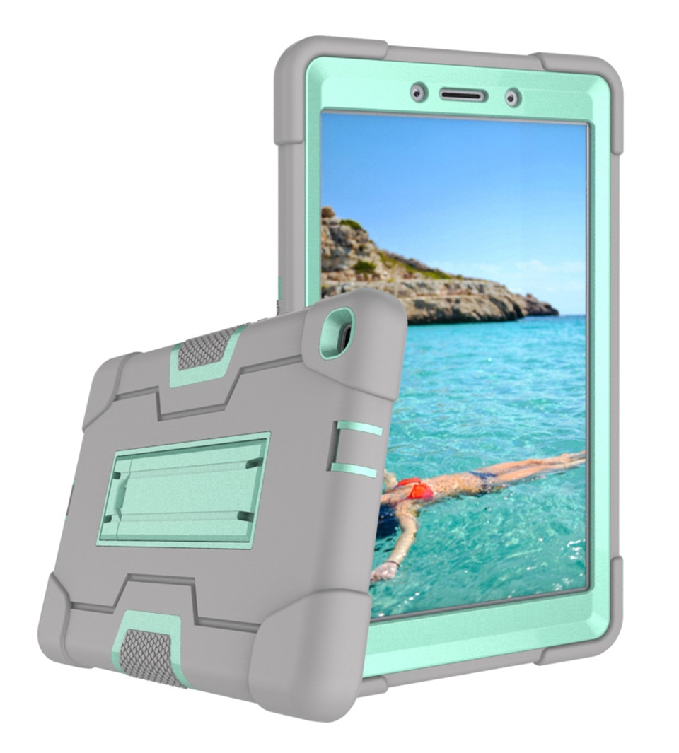 เคส Samsung Galaxy Tab A 8.0 (2019) P200 P205 #เคสฝาหลังไฮบริด Shock Proof Tablet Hybrid Cover Kickstand