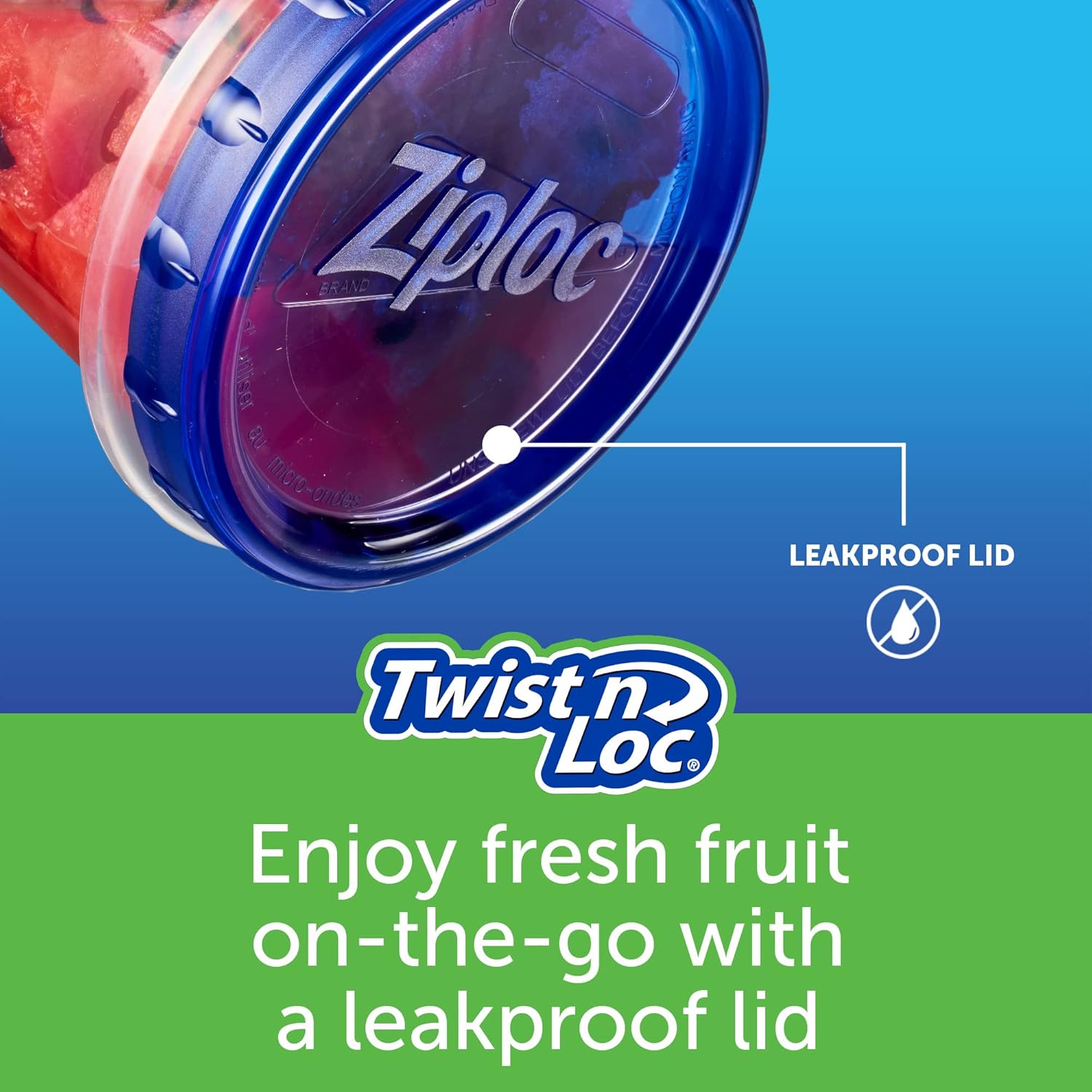 (Pre Order) Ziploc® Twist’n Loc Containers & Lids 8 oz., 4 Count กล่องพลาสติก ทรงกลมพร้อมฝาปิด สำหรับใส่อาหาร