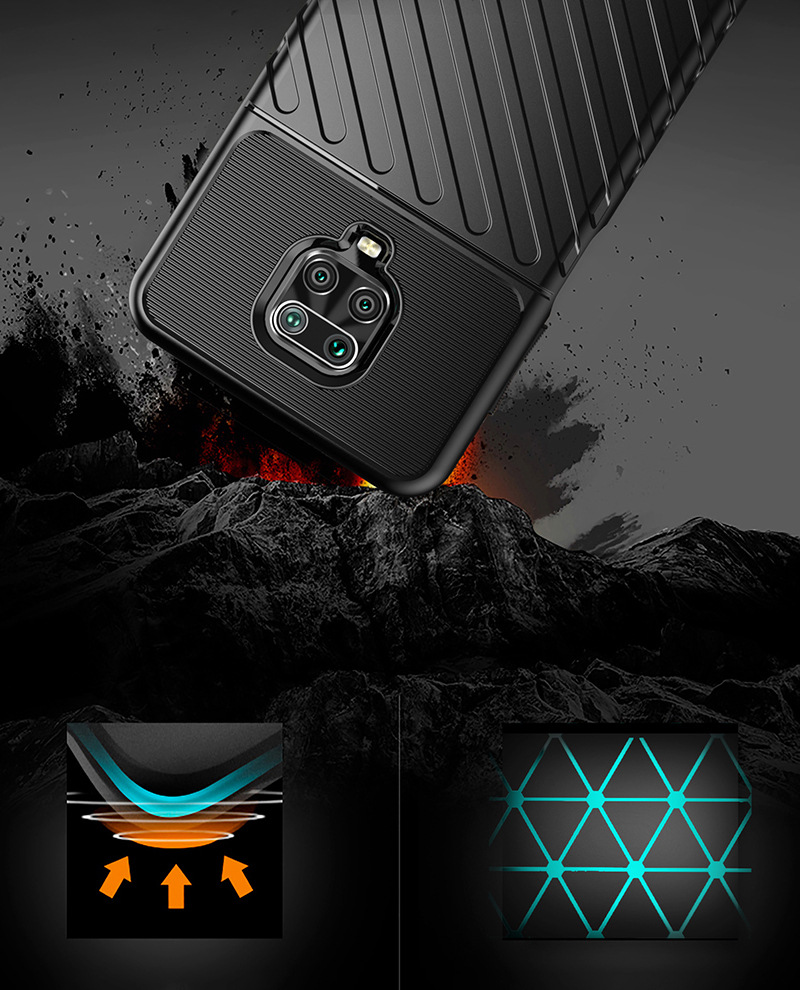 เคส Redmi Note 9 Pro/Redmi Note 9S #เคสฝาหลัง TPU อ่อน Thunder Series Twill Texture Soft TPU