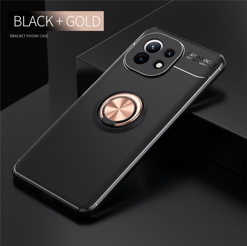 เคส Xiaomi Mi 11 #เคสฝาหลัง TPU Finger Ring Kickstand (แผ่นโลหะแบบ Built-in)