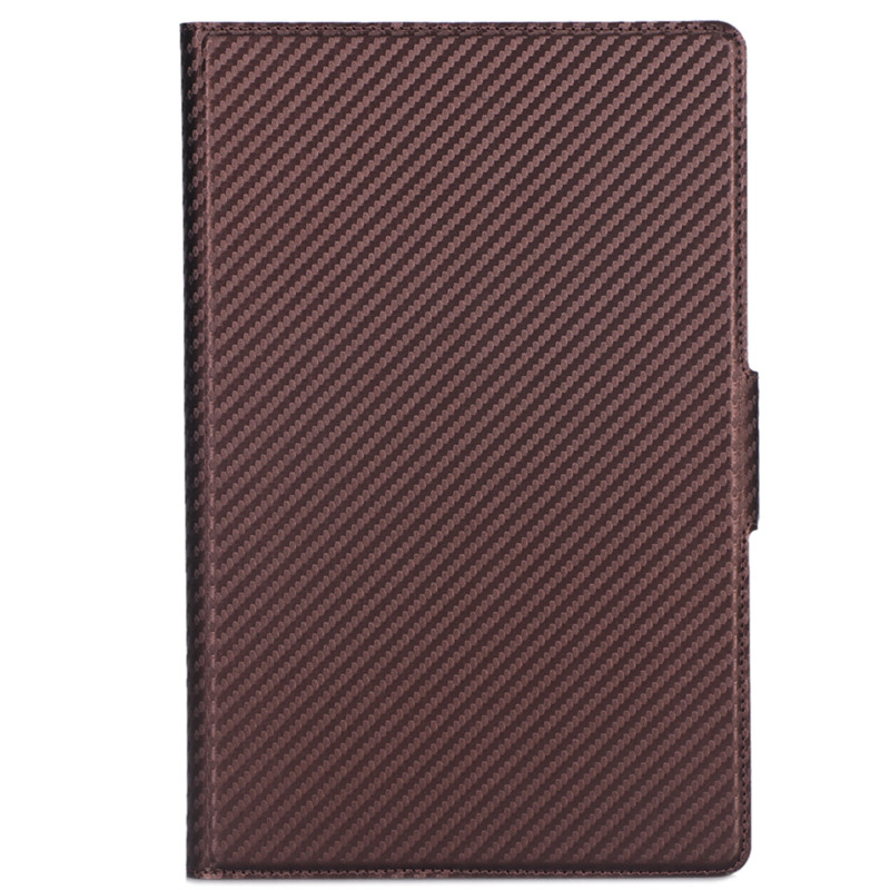 Case Samsung Galaxy Tab S5e SM-T720 #เคสฝาพับลาย Carbon Fiber Texture Magnetic Leather Shell มีช่องใส่การ์ด