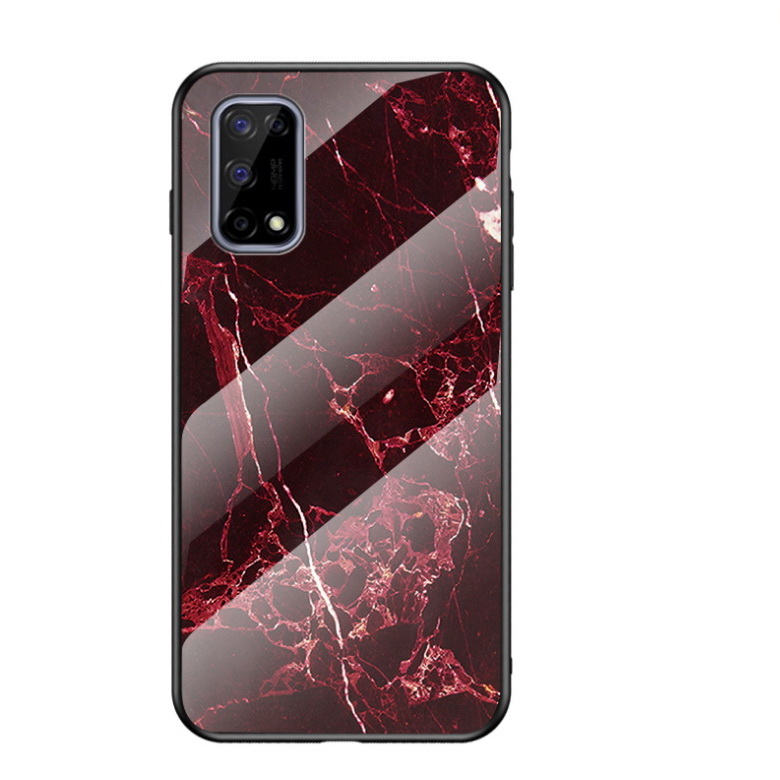 เคส Realme 7 5G #เคสฝาหลัง Gradient Color ลายหินอ่อน Glass + PC + TPU Hybrid Case