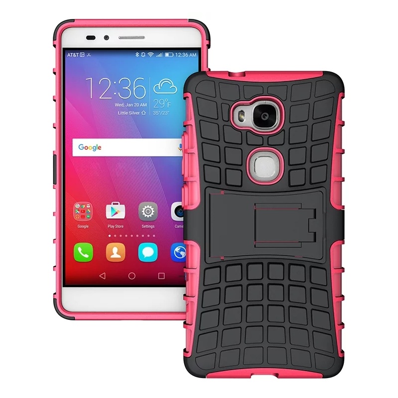 Case Huawei GR5 เคสพลาสติกกันกระแทกแยกถอดได้มีขาตั้ง