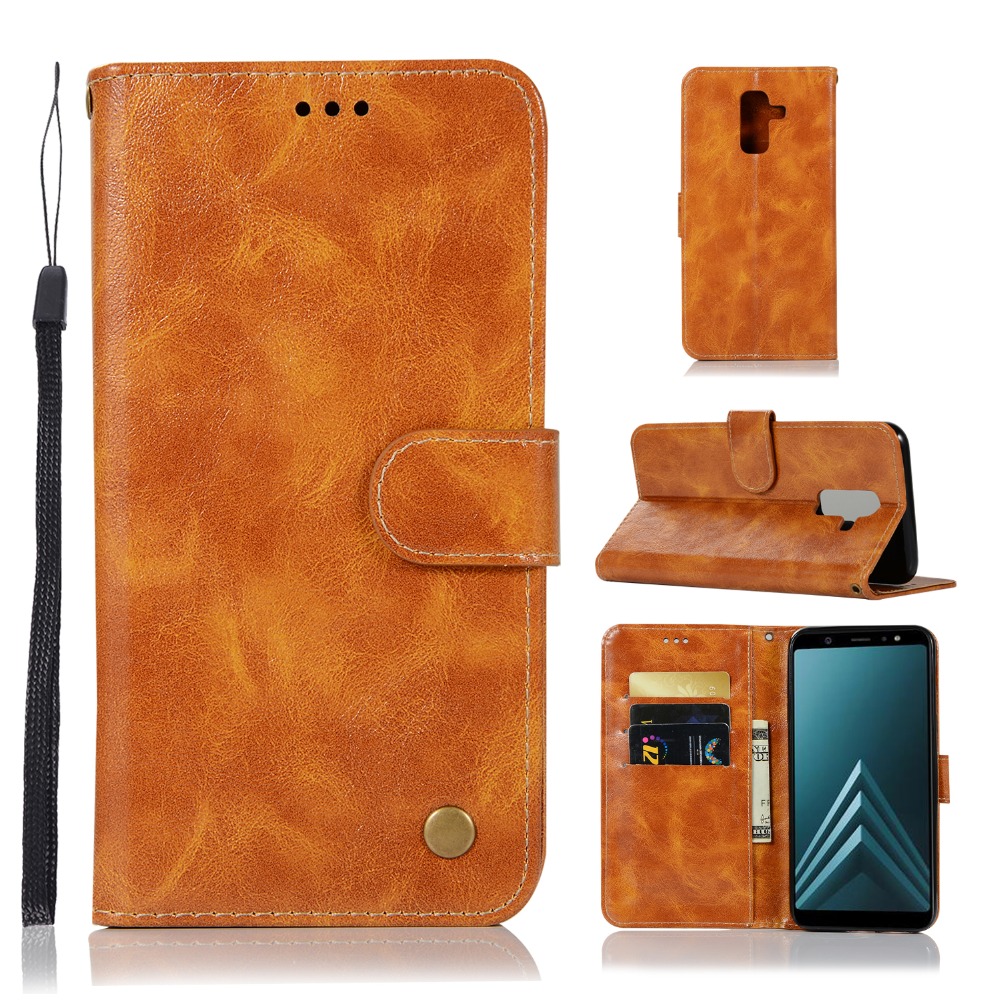 Case Samsung Galaxy J8 (2018) #เคสฝาพับเกรดพรีเมี่ยมแบบกระเป๋าสตางค์ หนัง PU Vintage