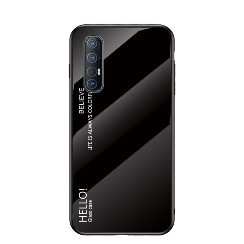 Case OPPO Reno 3 Pro 4G 6.4 นิ้ว #เคสฝาหลัง Gradient Color Glass + PC + TPU Hybrid Case