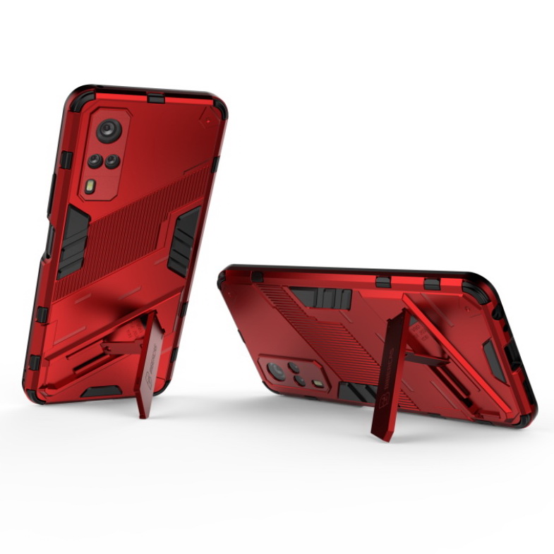 Case Vivo Y31 2021 #เคสฝาหลังพลาสติก ไฮบริด TPU + Kickstand