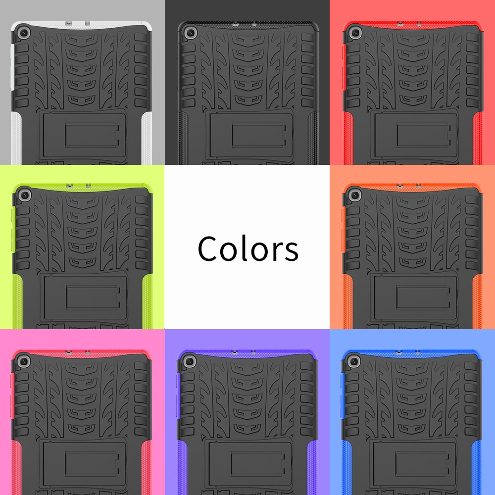 Case Samsung Galaxy Tab A 10.1 (2019) T510 T515 Kickstand PC + TPU Hybrid #เคสฝาหลังกันกระแทก