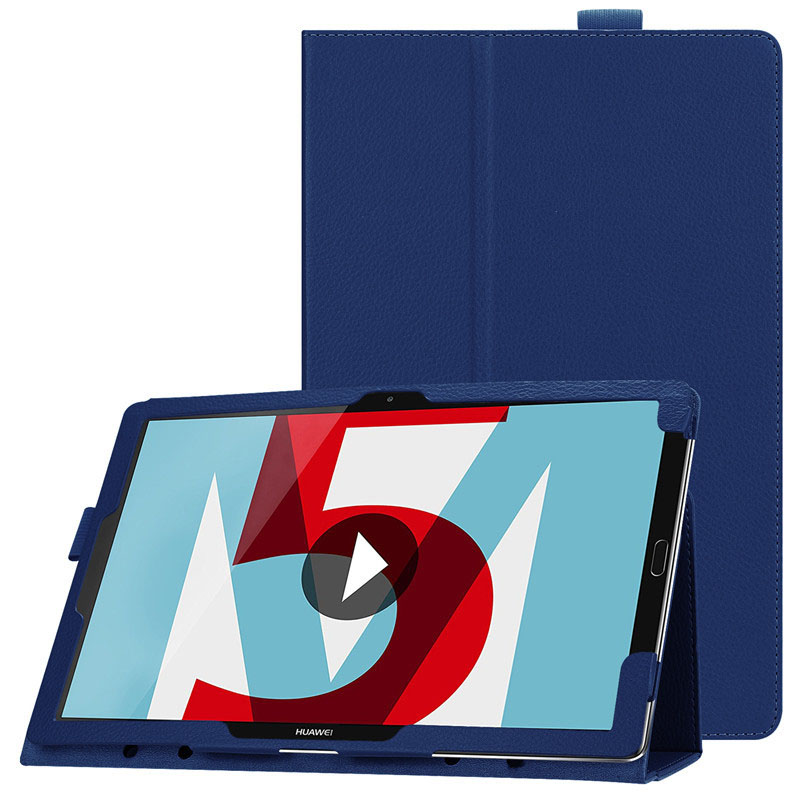 Case Huawei MediaPad M5 Pro 10.8 นิ้ว #เคสฝาพับหนัง PU ผิวลิ้นจี่ Litchi Skin Leather Case