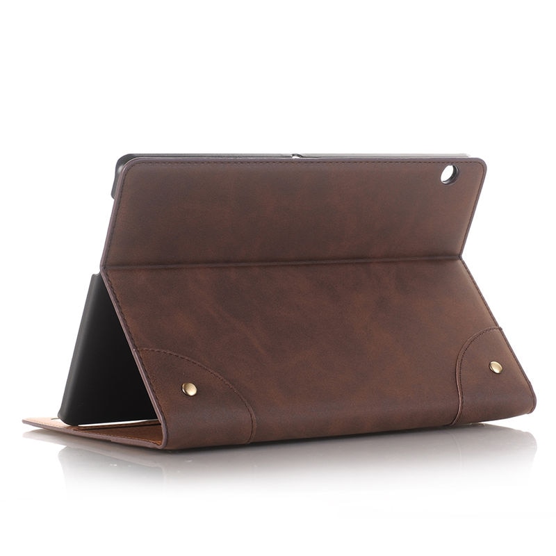 Case Huawei MediaPad T3 10 9.6นิ้ว #เคสฝาพับหนัง PU ผิวหนังม้าสไตล์ Retro แบบกระเป๋าสตางค์สมาร์ท Crazy Horse Texture Retro PU Leather