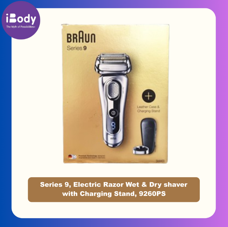 [Braun] Series 9, Electric Razor Wet & Dry shaver with Charging Stand, 9260PS เครื่องโกนหนวดไฟฟ้า พร้อมแท่นชาร์จ
