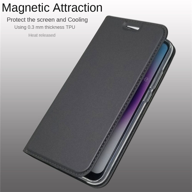 Case Huawei Y7p #เคสแบบฝาพับหนัง PU Magnetic Adsorption Stand Leather Card Holder