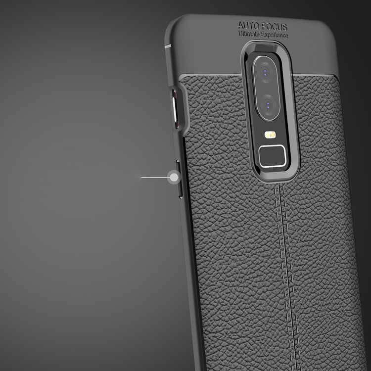 Case OnePlus 6 #เคสฝาหลัง TPU ผิวลิ้นจี่ช่วยป้องกันลายนิ้วมือและกันลื่นได้ดี