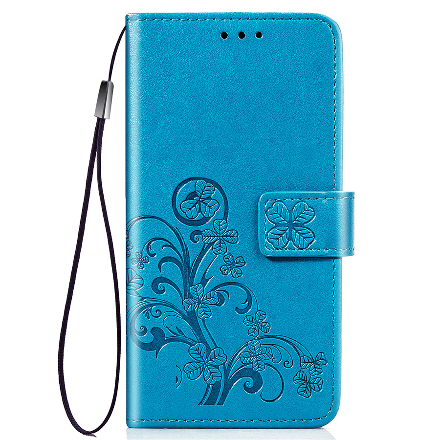 Case Nokia 6.1 Plus / X6 (2018) #เคสฝาพับมีช่องใส่บัตร Imprint Clover Pattern Leather Wallet