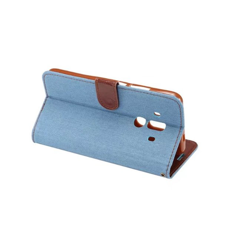 Case Samsung Galaxy Note 9 #เคสฝาพับหนัง PU แบบกระเป๋าสตางค์ผิวยีนส์พับตั้งได้