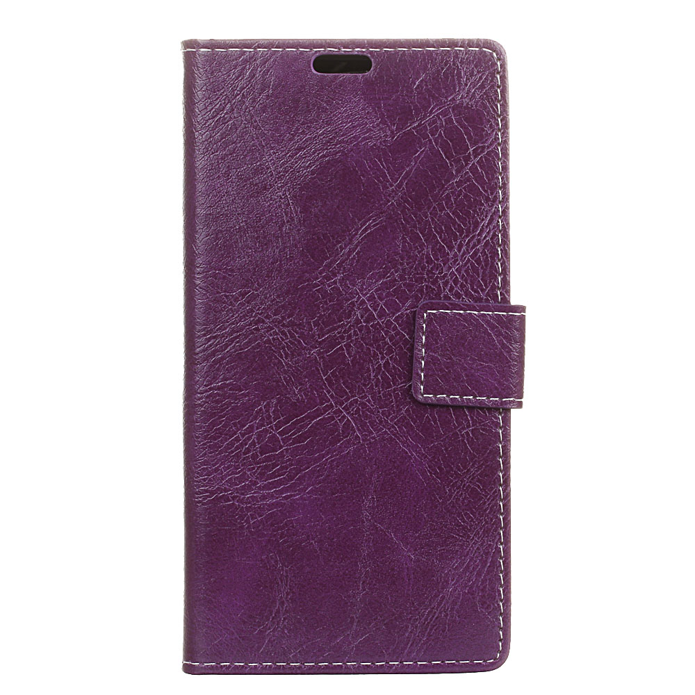 เคส Samsung Galaxy A7 (2018) #เคสฝาพับหนัง PU ผิวหนังม้า Retro Crazy Horse PU Leather