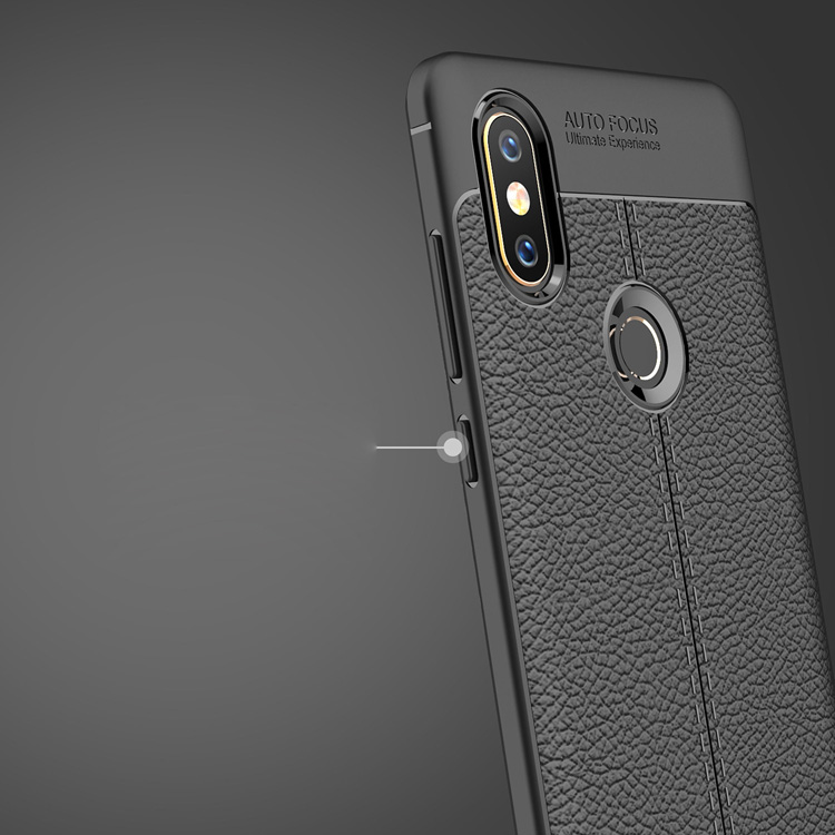 Case Xiaomi Mi Mix 2s #เคสฝาหลัง TPU นิ่มลายหนัง PU ผิวลิ้นจี่ช่วยป้องกันลายนิ้วมือและกันลื่น