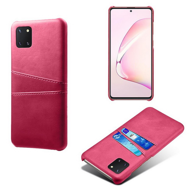 Case Samsung Galaxy Note 10 Lite #เคสแบบฝาหลังหุ้มหนัง Double Card Slots PU Leather Coated