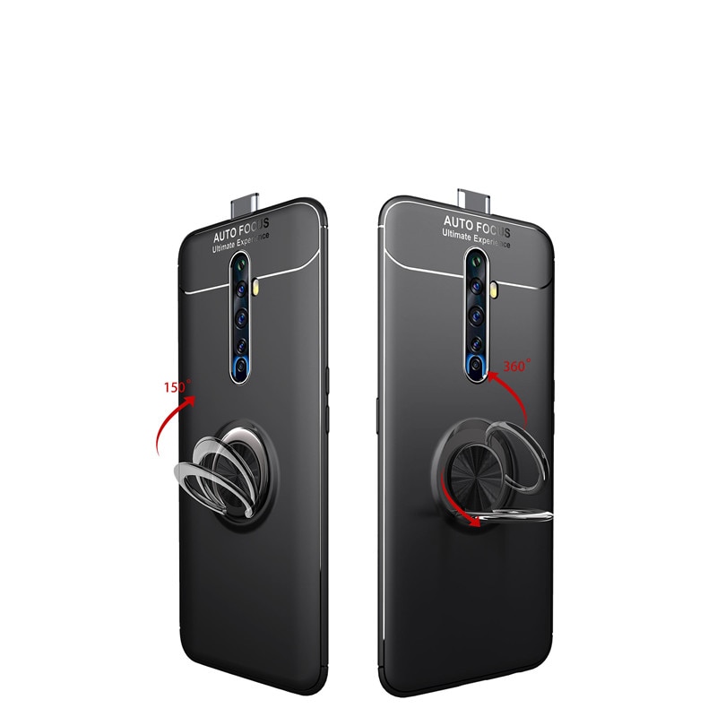 Case OPPO Reno 2F #เคสฝาหลัง TPU Finger Ring Kickstand (แผ่นโลหะแบบ Built-in)
