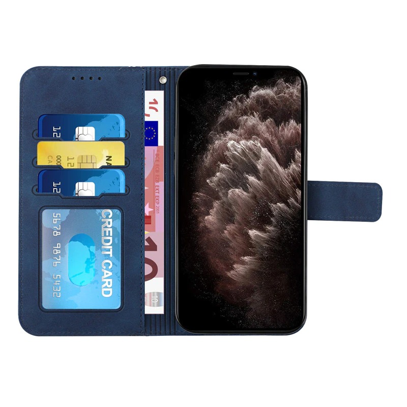 เคส Samsung Galaxy A53 5G#เคสฝาพับแม่เหล็กพร้อมช่องใส่บัตรแบบกระเป๋าสตางค์ Magnetic Flip Wallet Bracket Leather TPU Phone Case