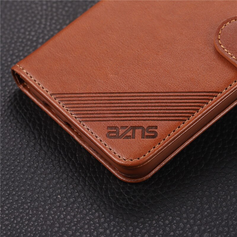 Case Huawei P30 Lite #เคสฝาพับหนัง PU มีช่องใส่บัตร AZNS Wallet Leather Stand Phone Cover
