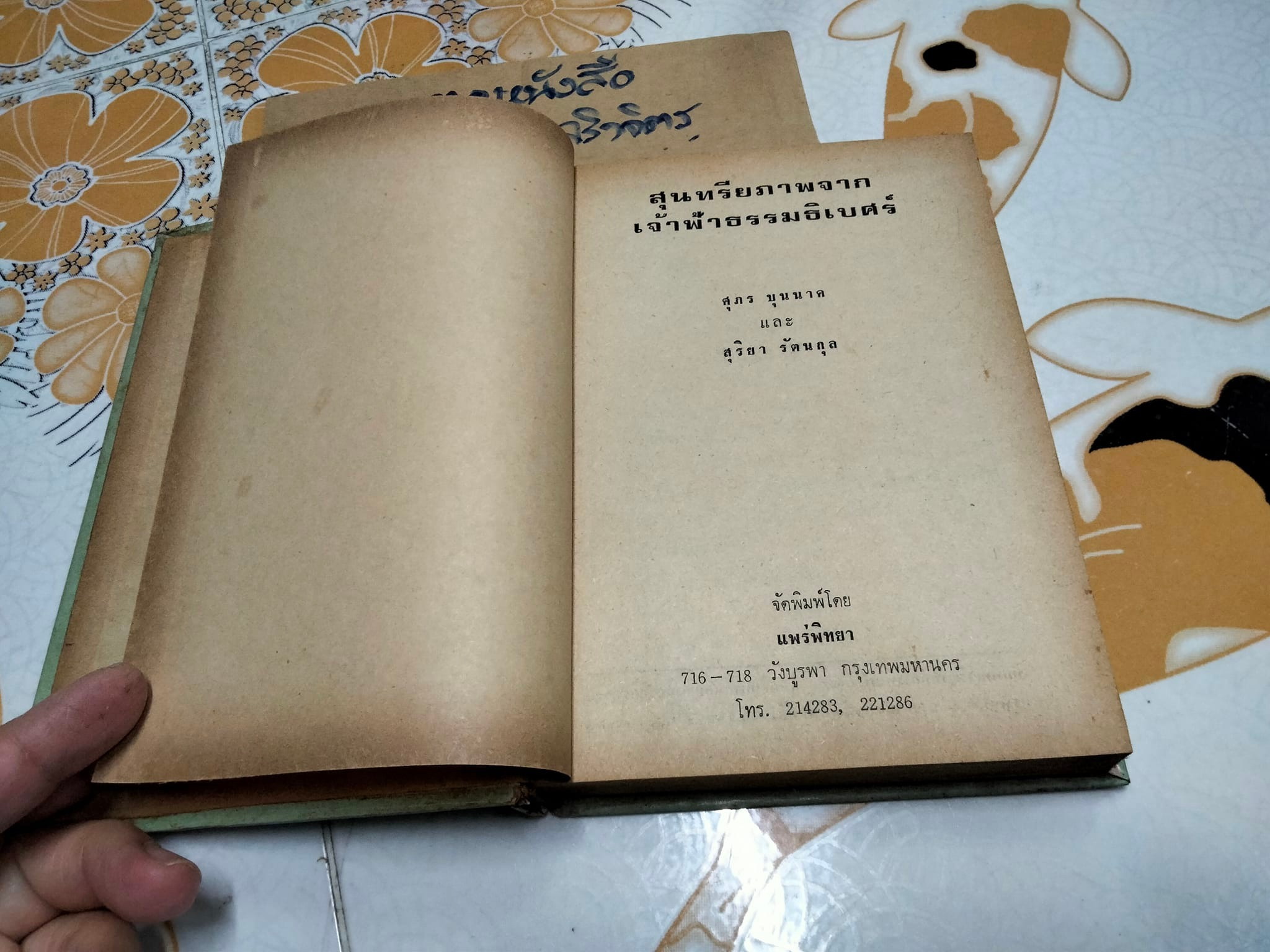 สุนทรีภาพจากเจ้าฟ้าธรรมาธิเบศร์ โดย ศุภร บุนนาค และ สุริยา รัตนกุล **สินค้าหมด**