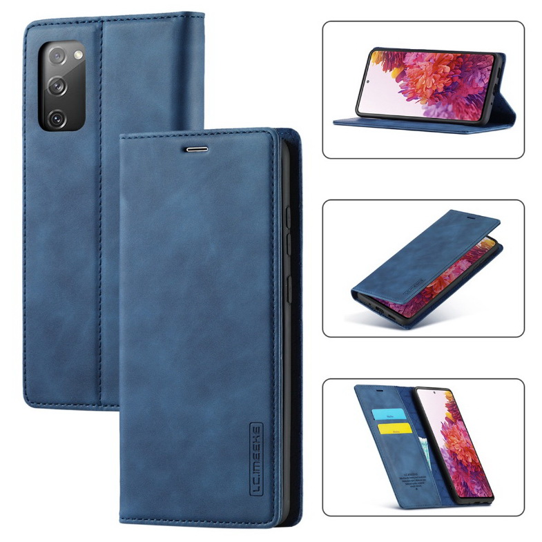 เคส Samsung Galaxy S20 FE / S20 FE 5G #เคสฝาพับหนัง PU คุณภาพดีสไตล์กระเป๋าสตางค์พร้อมช่องใส่การ์ด Case with Magnetic Closing Clasp Stand Card Slots Casing