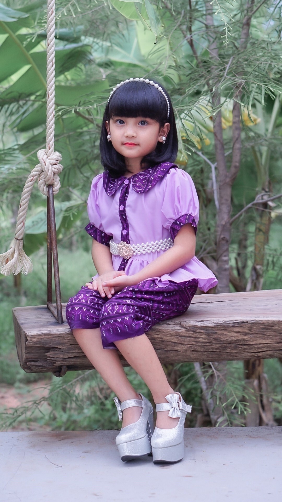 ชุดไทยเด็กชายหญิง เสื้อกับโจง