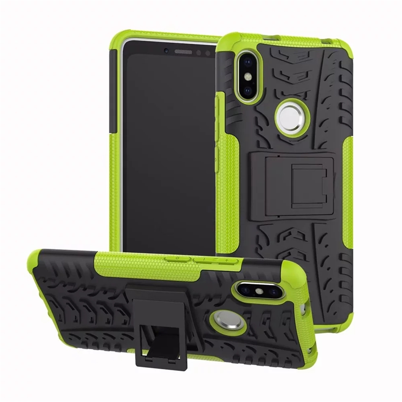 Case Xiaomi Redmi Note 5 #เคสฝาหลังกันลื่น Cool Tyre Pattern Kickstand (PC + TPU)