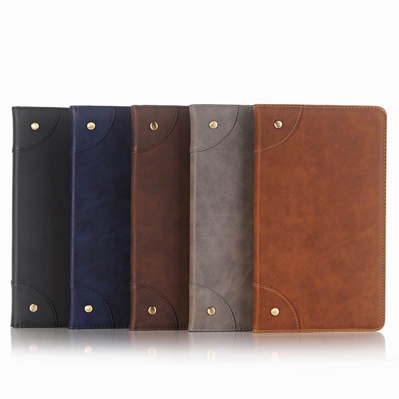 เคส Samsung Galaxy Tab A 10.5 (2018) T590 T595 #เคสฝาพับหนัง PU ผิวหนังม้าสไตล์ Retro แบบกระเป๋าสตางค์สมาร์ท Crazy Horse Texture Retro PU Leather