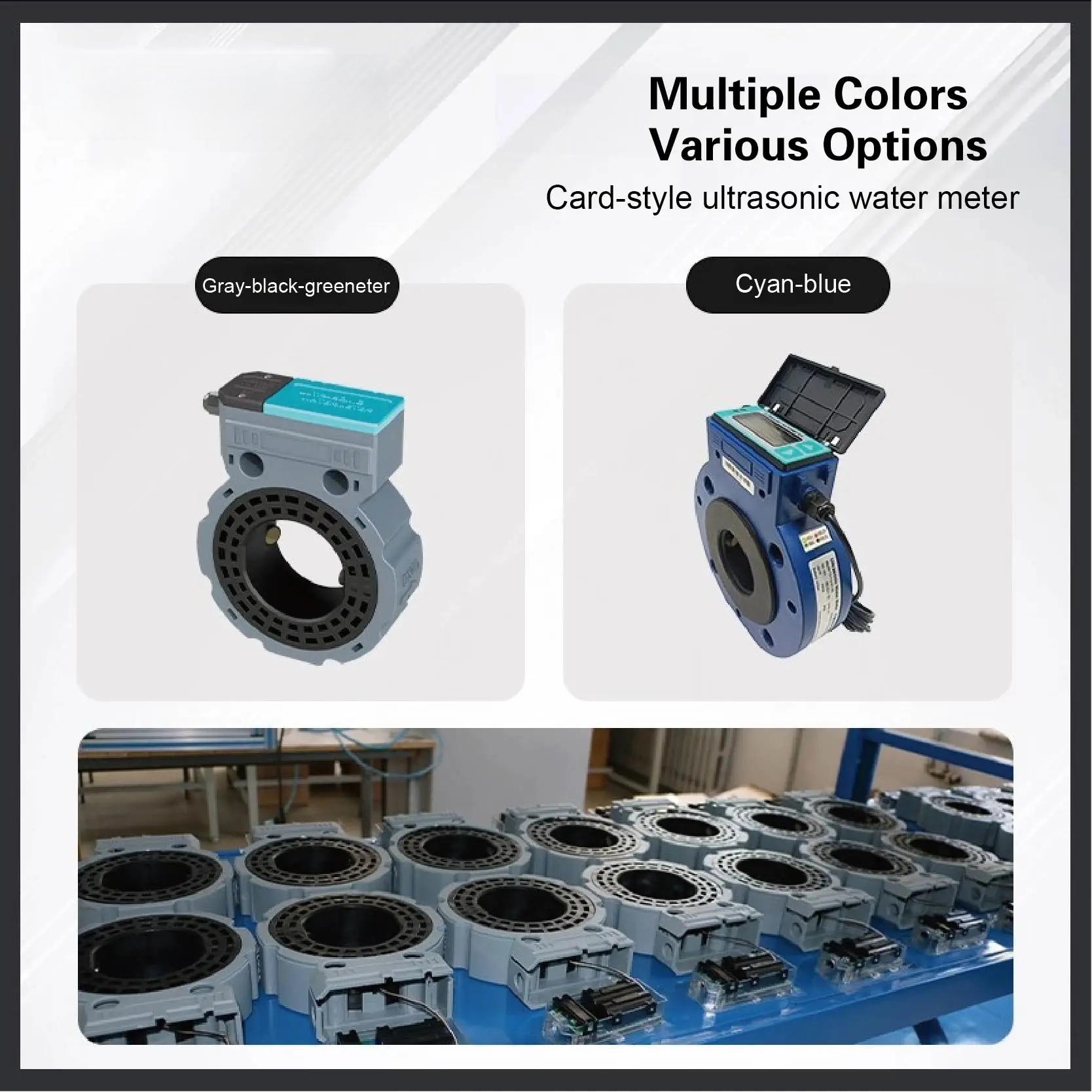 IP68 Intelligent Ultrasonic Water Flow Meter Battery Operated RS485 Pipe Mounted For Agriculture