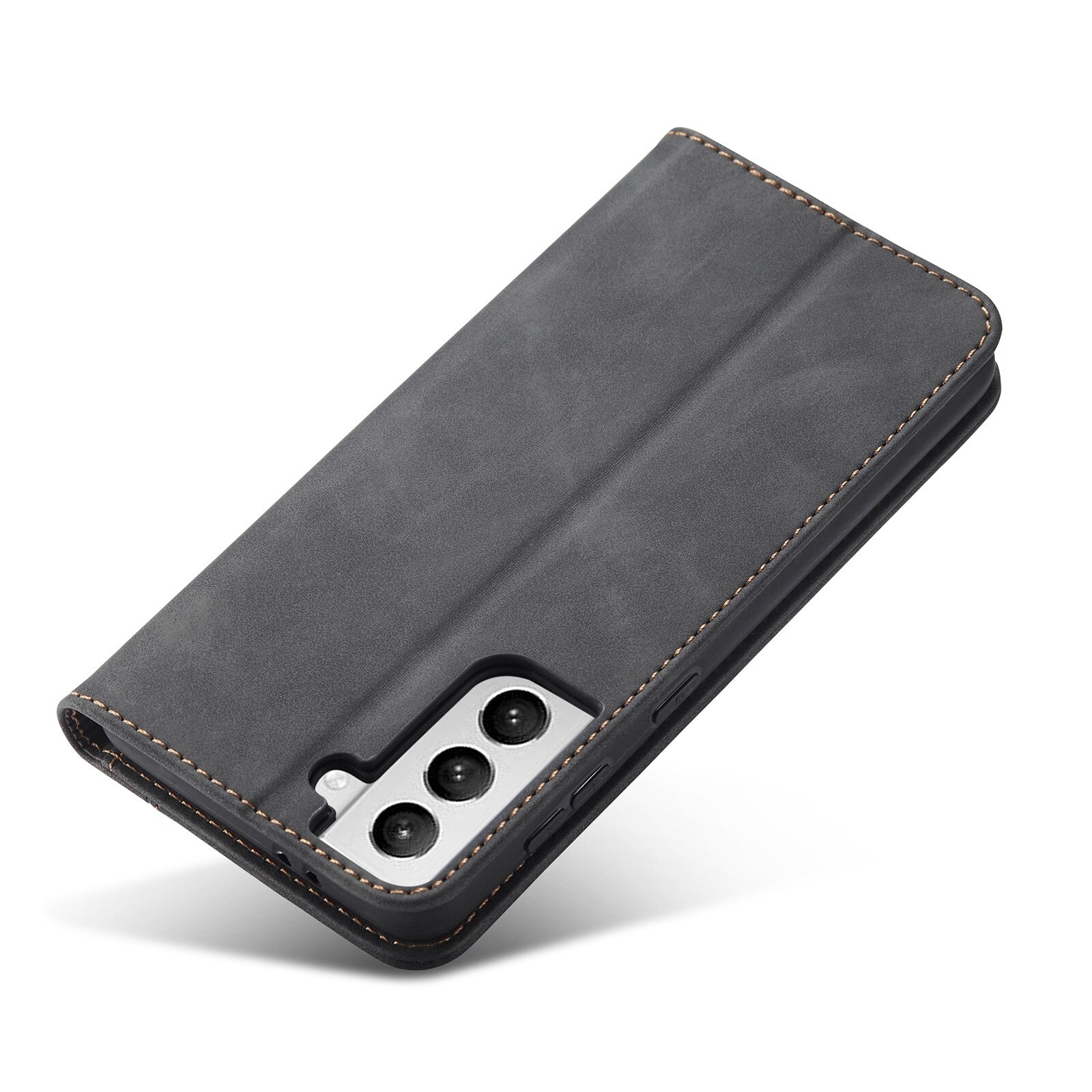 เคส Samsung Galaxy S21 FE 5G#เคสหนัง PU สไตล์กระเป๋าสตางค์พร้อมช่องใส่การ์ด Luxury Flip Stand Card Phone Leather Wallet Cover Casing Auto-absorbed Smartphone