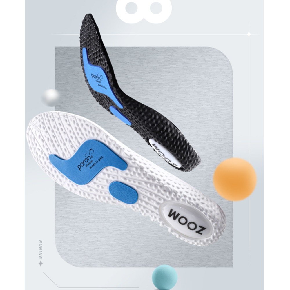 แผ่นรองพื้นรองเท้ากันกระแทก สำหรับวิ่ง Sport Poron Insoles (O7)