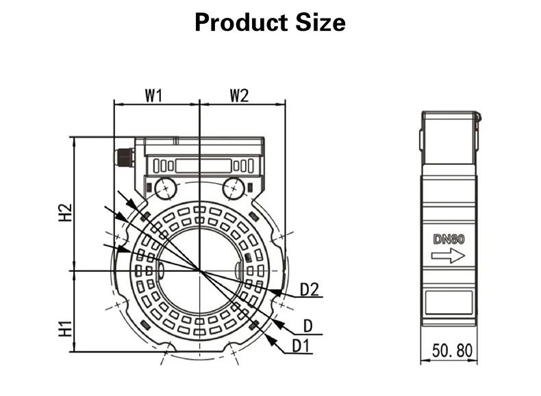 IP68 Intelligent Ultrasonic Water Flow Meter Battery Operated RS485 Pipe Mounted For Agriculture