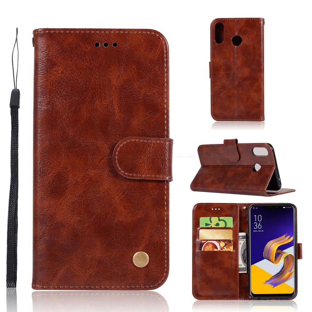 เคส Asus Zenfone Max Pro (M2) ZB631KL #เคสฝาพับเกรดพรีเมี่ยมแบบกระเป๋าสตางค์ หนัง PU Vintage