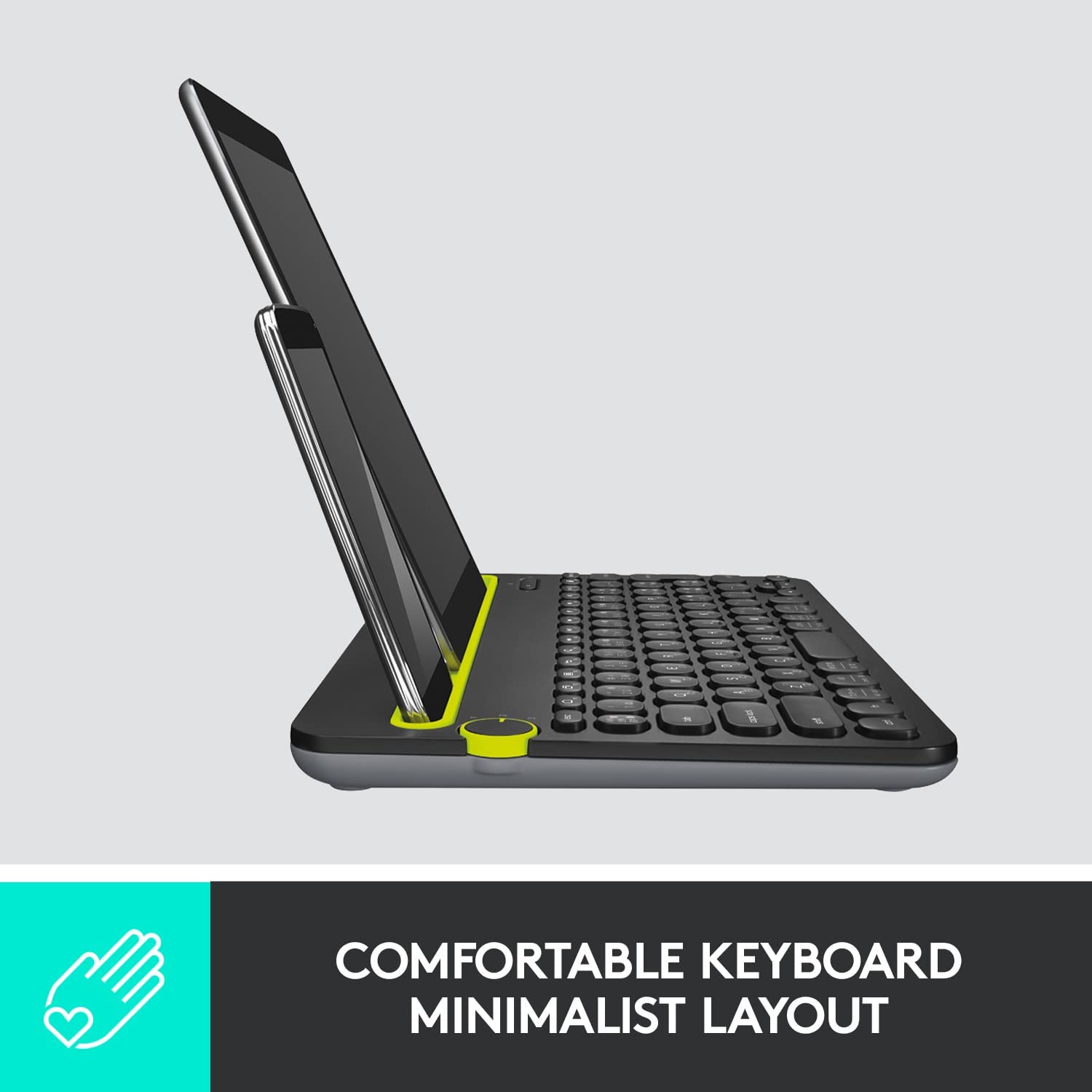 Logitech® Multi-Device K480 Bluetooth Keyboard, Black โลจิเทค คีย์บอร์ด บลูทูธ เชื่อมต่อได้หลายอุปกรณ์