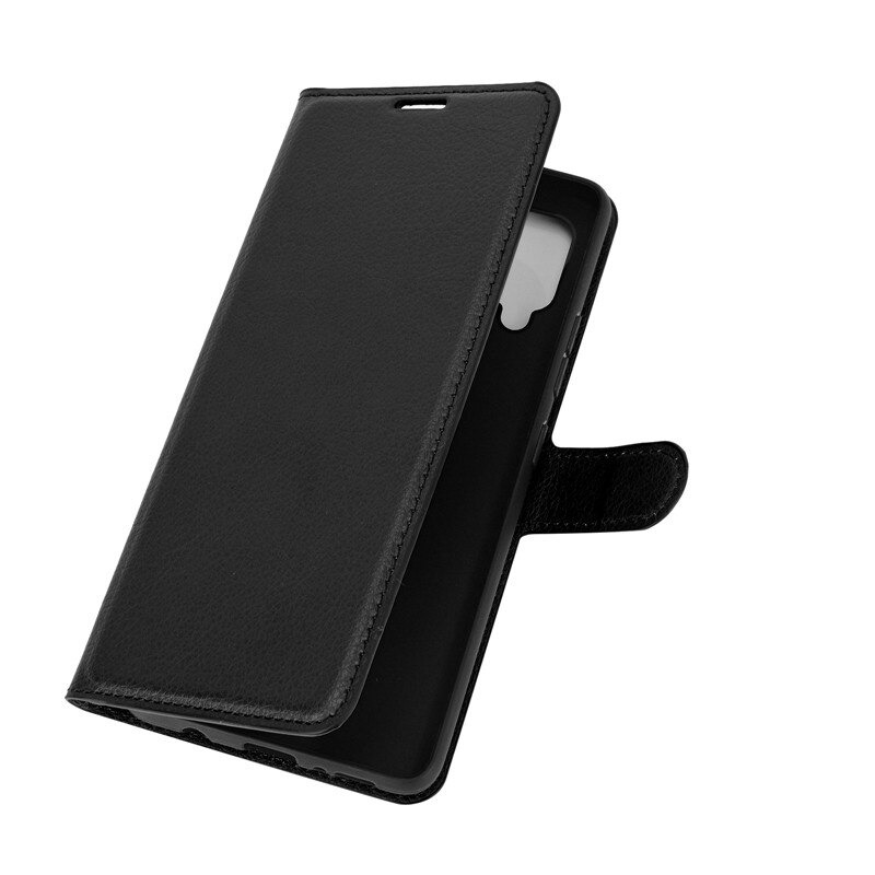 เคส Samsung Galaxy A42 5G #เคสฝาพับสไตล์กระเป๋าสตางค์หนัง PU ผิวลิ้นจี่