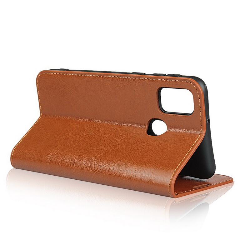 Case Samsung Galaxy M21 #เคสฝาพับหนังแท้แบบกระเป๋าสตางค์คุณภาพดี Crazy Horse Genuine Leather Cover