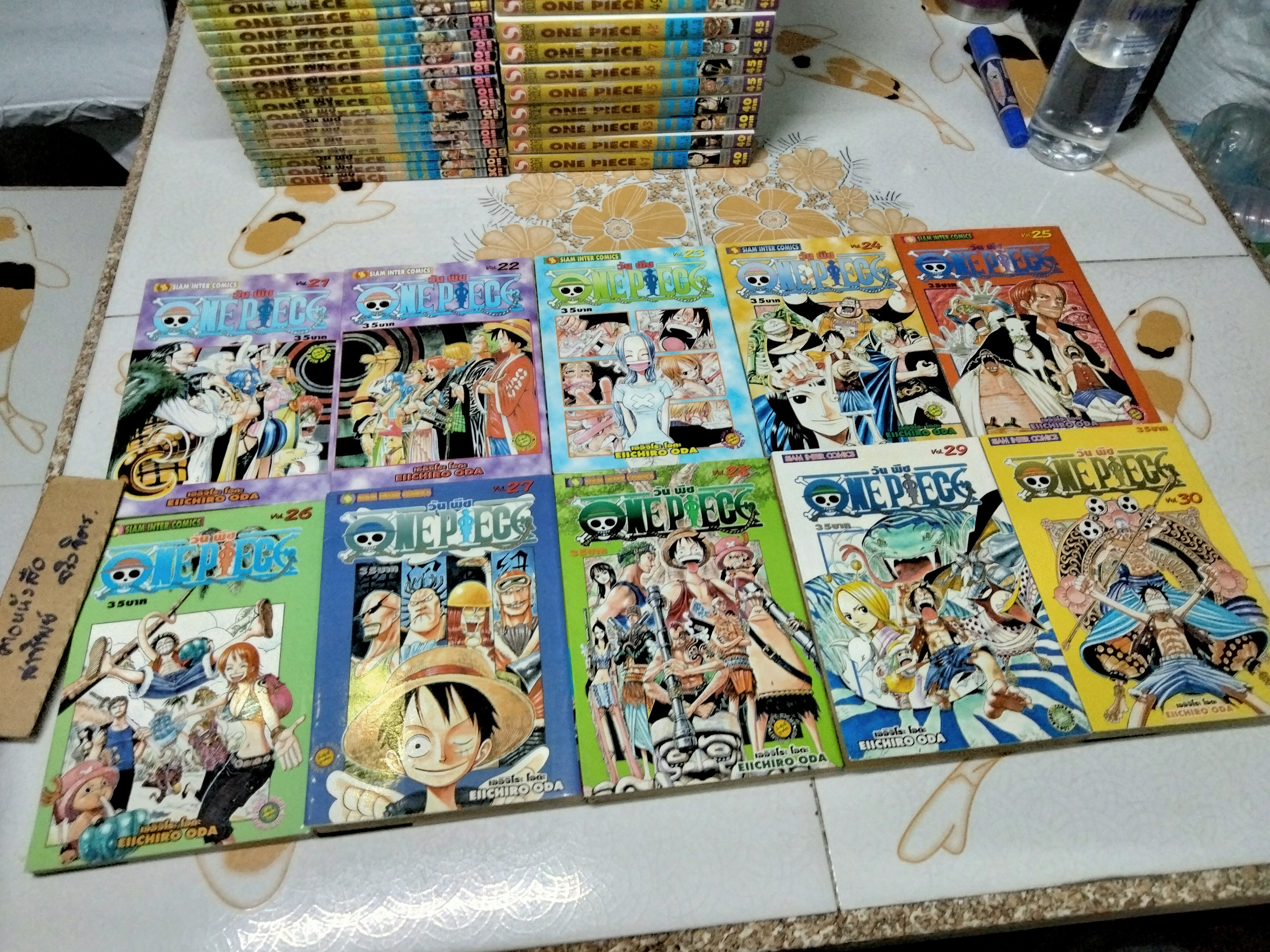 หนังสือการ์ตูนวันพีช (one piece) มือสอง ขายรวม 65 เล่ม (1-62, 64, 65, 67) **สินค้าหมด**