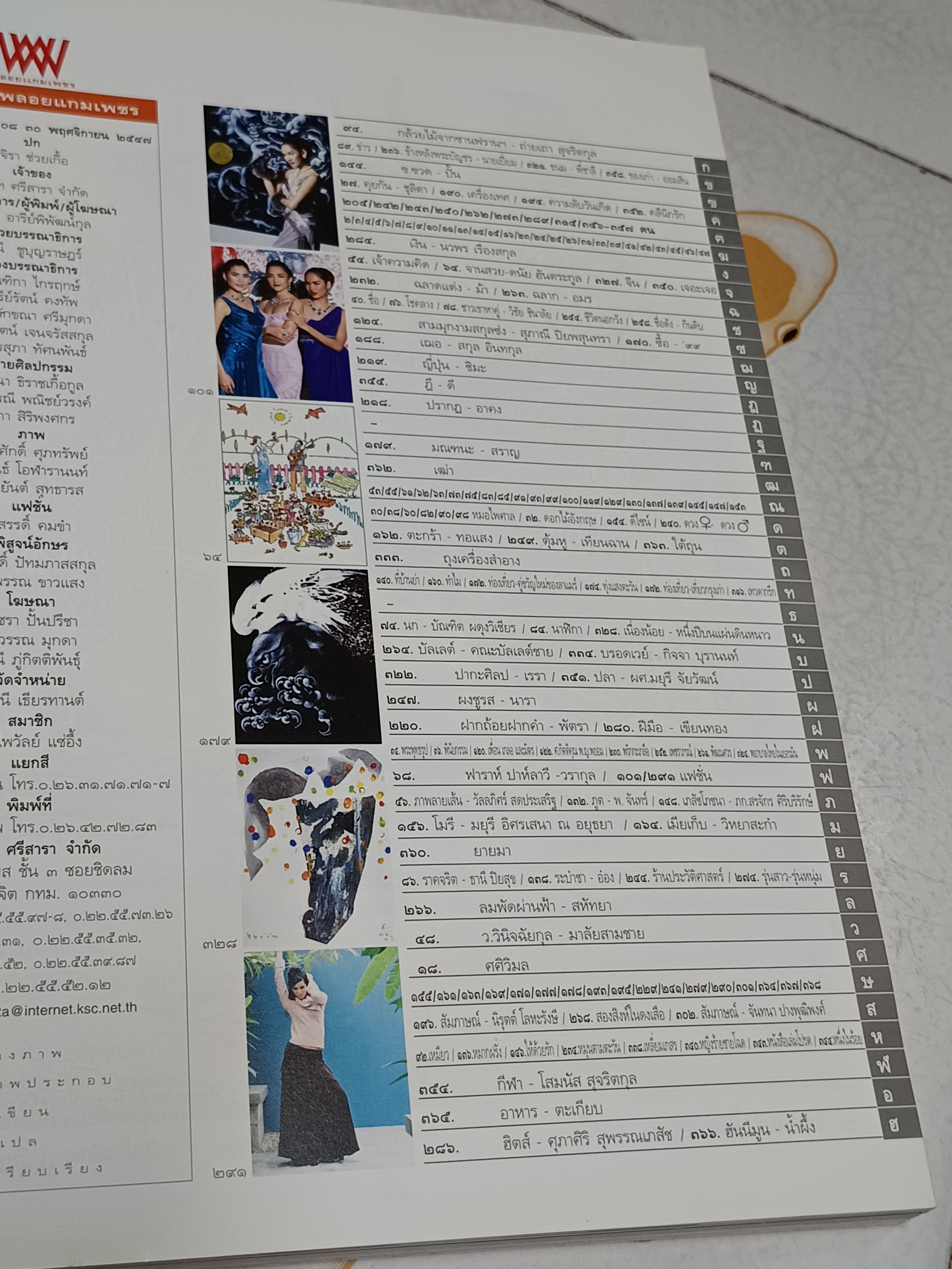 นิตยสารพลอยแกมเพชร ฉบับ ไตรสูรย์-ถวัลย์ ดัชนี ปก เข็ม รุจิรา ช่วยเกื้อ ปีที่ 13 ฉบับที่ 308 **สินค้าหมด**