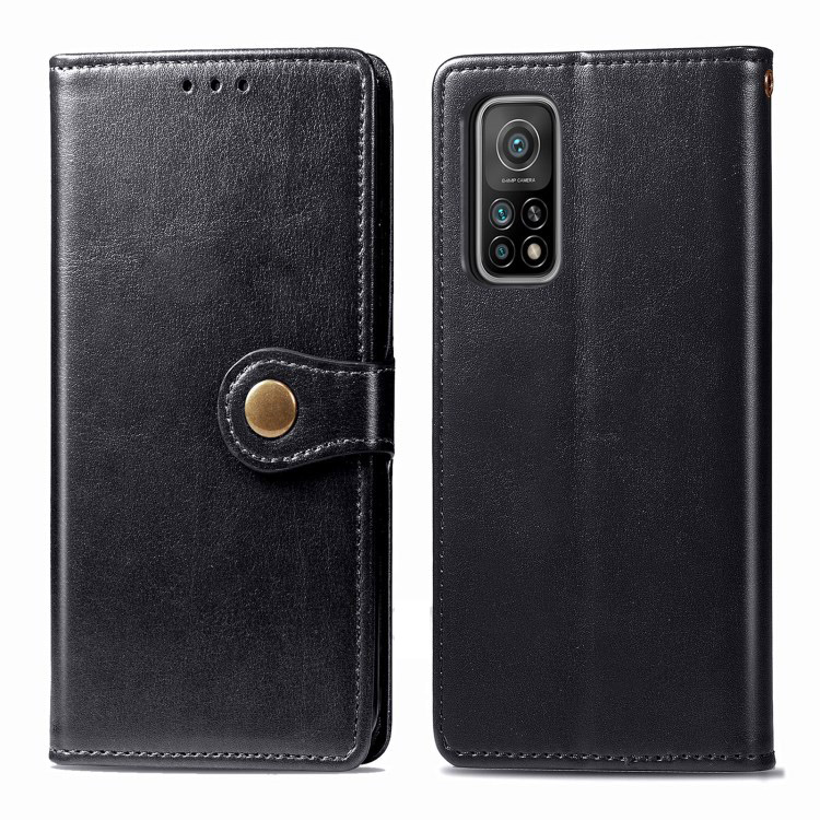 Case Xiaomi Mi 10T Pro#เคสฝาพับแถบปิดแม่เหล็กพับตั้งได้ Magnetic Closure Wallet Lanyard Leather