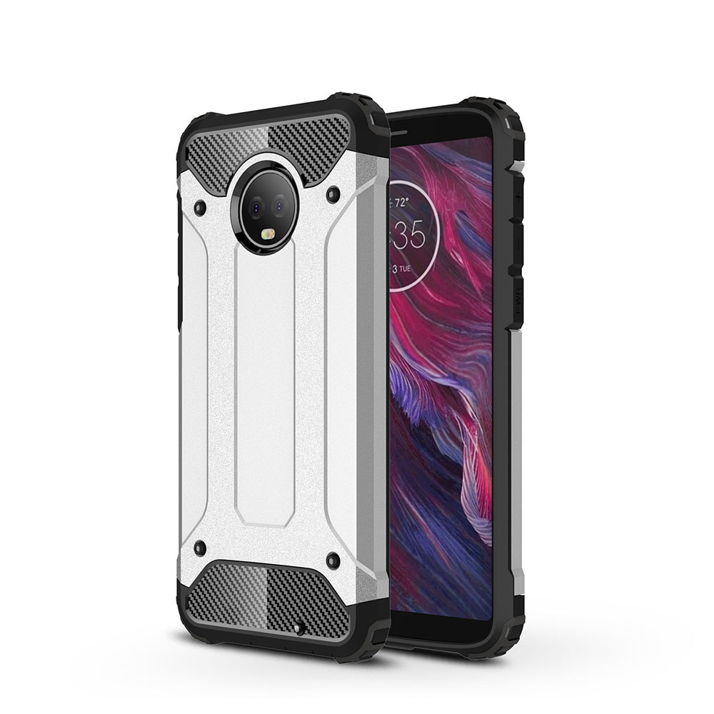 Case Moto G6 Plus #เคสฝาหลังเกราะป้องกัน ไฮบริด พลาสติก+TPU