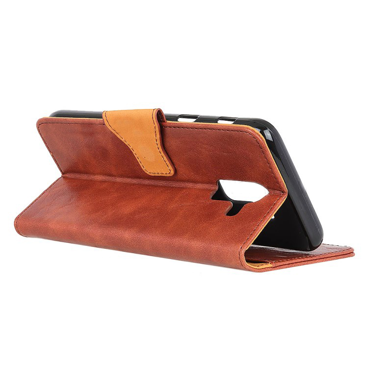 Case Samsung Galaxy J8 (2018) #เคสฝาพับหนังแยกคุณภาพดี Crazy Horse Split Leather Wallet