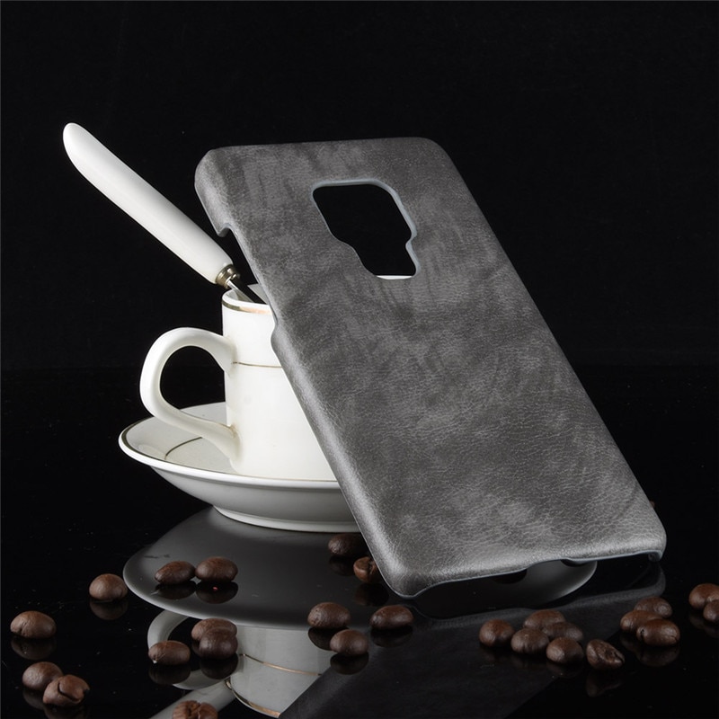 เคส Huawei Mate 20 X #เคสฝาหลังพลาสติกแข็งเคลือบหนัง PU ลายผิวลิ้นจี่ Litchi Skin Leather Coated