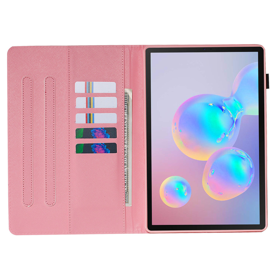 Case Samsung Galaxy Tab S6 SM-T860 SM-T865 #เคสฝาพับหนัง PU พิมพ์ลวดลายสไตล์กระเป๋าสตางค์