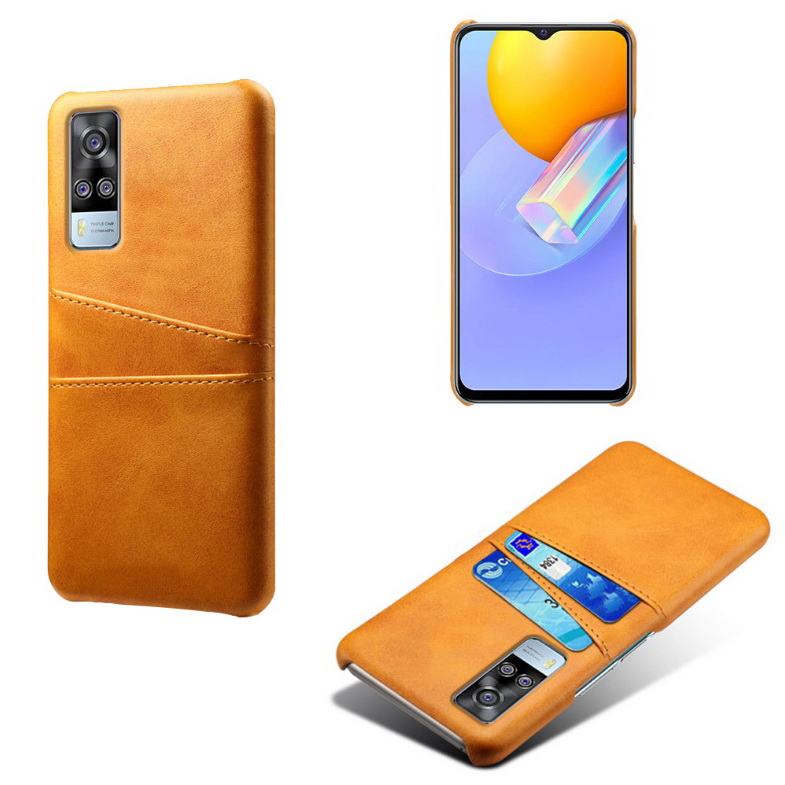 เคส Vivo Y31 2021 #เคสแบบฝาหลังหุ้มหนัง Double Card Slots PU Leather Coated