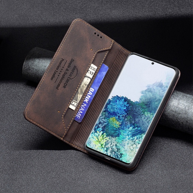 เคส OPPO A15#เคสฝาพับหนังกระเป๋าสตางค์ Retro Luxury Matte Book Design Wallet